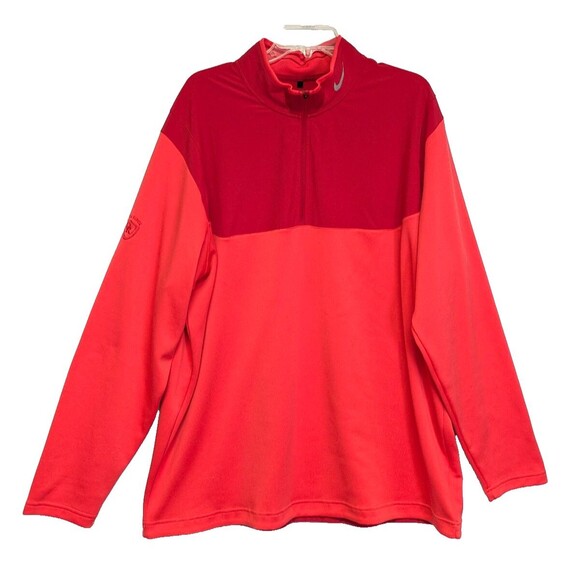 Nike Golf Dri-Fit Tour Performance 1/4 Zip Pullover Mens 2XL Red - Picture 1 of 13